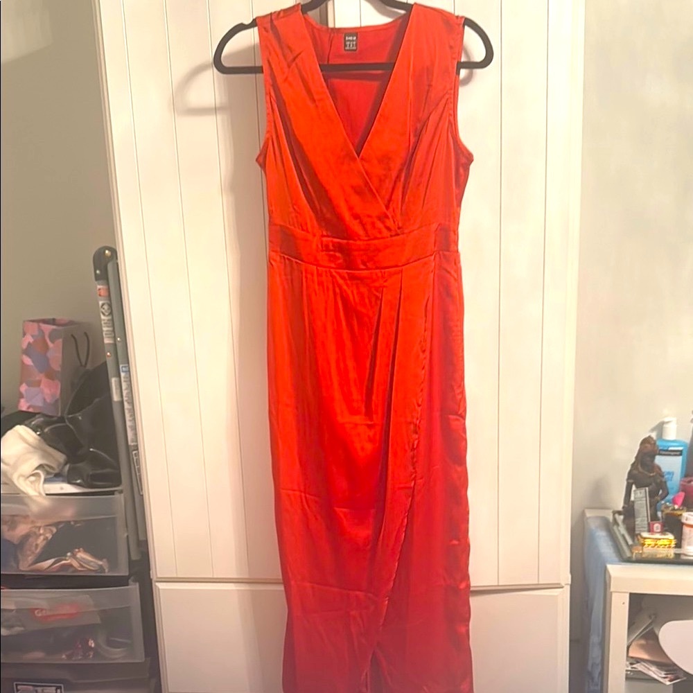 SHEIN Bold Red Maxi Dress